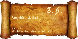 Bogdán Jakab névjegykártya